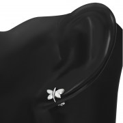 Butterfly Stud Mother of Pearl Sterling Silver Earrings - e349